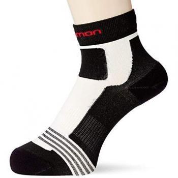 SALOMON Nso Short Run 1 Par de Calcetines Tobilleros, Unisex Adulto, Negro/Rojo