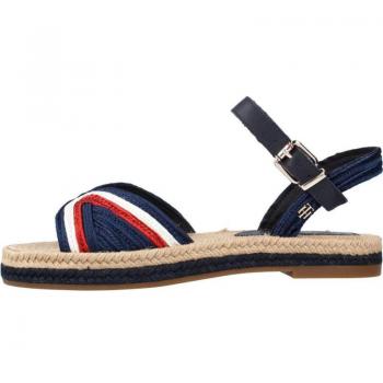 Sandalias Mujer Tommy Hilfiger Modelo Artisanal Flat Sandal Color Azul 0GYR 0GYRWB