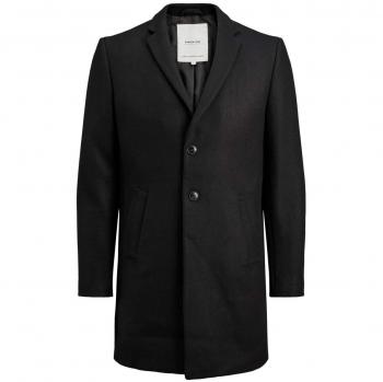 JACK & JONES PREMIUM Jprmorten Wool Coat STS, Abrigo para Hombre, Negro