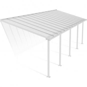 Caseta de Jardín de PVC 7.5 m² DECO Gris Claro y Blanco Grosfillex con Kit de AnclajePérgola de Aluminio Blanco 3x3.05m con Te
