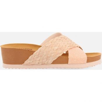 Sandalias Gioseppo modelo Goulds Rosa con plataforma y tiras cruzadas de cuero vegan