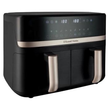 Freidora de Aire Russell Hobbs Satisfry Dual Basket 9L, 2800W, Pantalla Táctil, 9 Programas