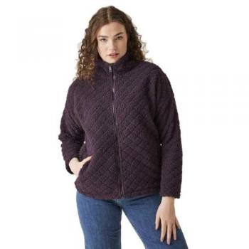 Regatta Women's Apphia Full Zip Fluffy Fleece Jacket - Deep Plum, Size 18