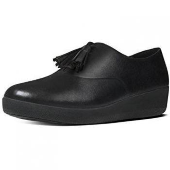 FitFlop Classic Tassel Superoxford, Zapatos de Cordones Oxford para Mujer, Negro