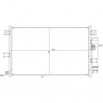 Condensador de Aire Acondicionado NRF 350481 (Aluminio) con Secador y Anillo de Sello para Mazda MX-5