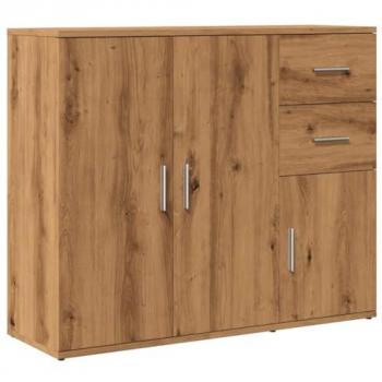 Aparador de madera de ingeniería roble artisan 91x29,5x75 cm