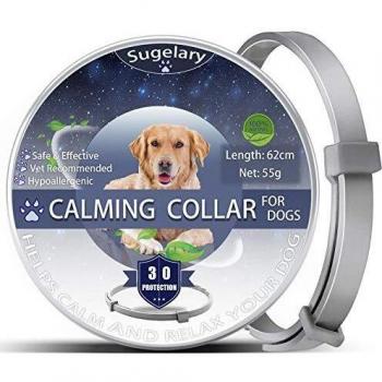 Collar de Perro Calmante, Collares de Perro Ajustables Anti-Ansiedad, Collar de Perro Calmante Natural Seguro, Collar de Feromonas Calmante de Larga Duración Impermeable Para Todos Los Perros