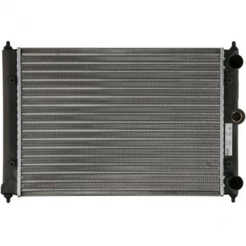 Radiador de refrigeración del motor NISSENS 651721, Aluminio, dimensiones: 430 x 322 x 34 mm, Aletas unidas mecánicamente, compatible con VOLKSWAGEN Polo II Coupé