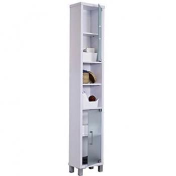 Estantería de baño Gala 8900, Mueble para baño, Columna estrecha, Medidas: 192,5x33x23 cm, Color Wengué