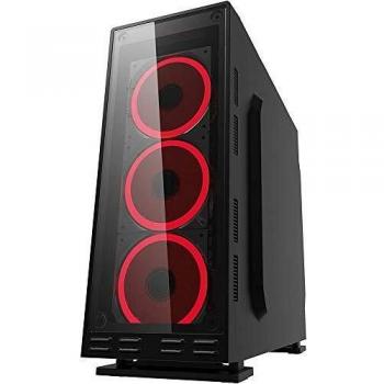 Caja ATX SEMITORRE COOLBOX DEEPFLASH Fron/Lateral Cristal RGB/LED COO-DGC8K-KRG-