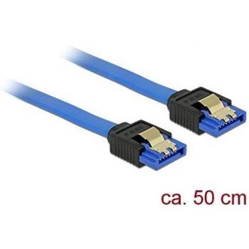 Cable DeLOCK SATA 6 GB/S 0,5 m Negro/Azul