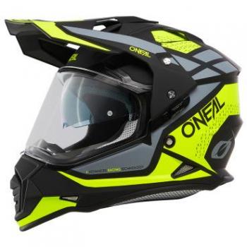 Casco Off-road O'Neal Sierra R Amarillo Neón-Negro-Gris Adulto