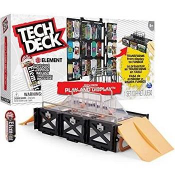 Tech Deck - Skate Park Dedos - Play and Display Finger Skateboard Rampas Transformable y Estuche con Fingerboard Auténtica - 6060503 - Juguetes Niños 6 años +