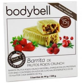 Bodybell Barritas Frutos Rojos Crunch 5 Unidades
