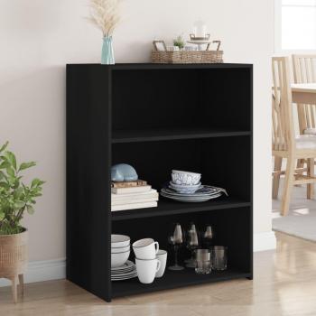 Armario negro de madera multicapa 70x41x93 cm
