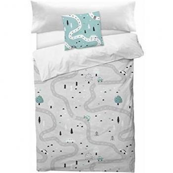 NORKIDS Funda nórdica Road Grey Cama 90