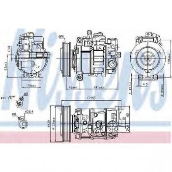 Compresor de aire acondicionado NISSENS 89209