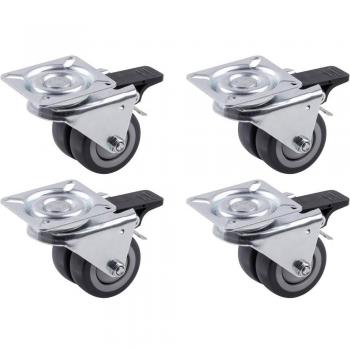 Rueda gemelada Metafranc WU0804660, diámetro 50 mm, capacidad de carga máxima 70 kg, incluye 4 piezas