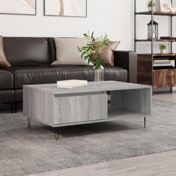 Mesa de centro Sonoma de madera multicapa gris 90x60x35 cm
