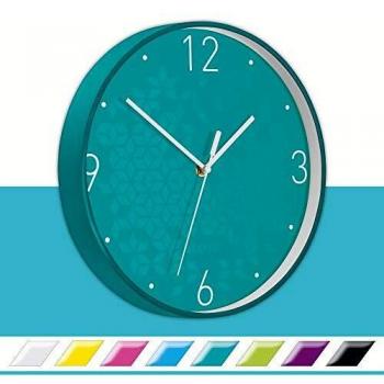 Leitz Reloj de Pared Wow, Azul Hielo, 32.5 x 31.1 cm