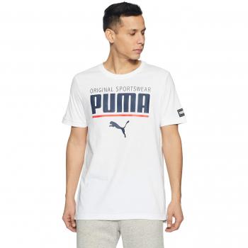 Puma Style Athletic tee Camiseta, Hombre, Blanco White, M