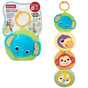 winfun - Libro sensorial, libro sensorial desplegable, libros blandos para bebé, libro de tela bebé, juguetes bebé desde 0 meses, juguetes recién nacido,