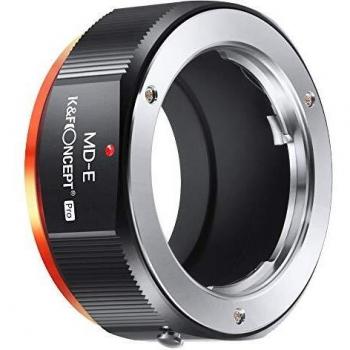 K&F Concept Adaptador de Lente para Montar la Lente de Minolta MD MC a Sony NEX E-Mount Cámara, Compatible con NEX-3 NEX-3C NEX-5 NEX-5C NEX-5N NEX-5R NEX-6 NEX-7 NEX-F3 NEX-VG10 VG20 etc