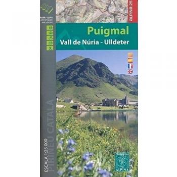 Puigmal-Vall de Nuria-Ulldeter, mapa excursionista. Escala 1:25.000. Editorial Alpina.