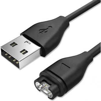 Cable de Carga y Sincronización de Datos USB Compatible con Garmin Forerunner 935, D2 Charlie, Instinct, Approach S60/X10/S10, Fenix 5/5S/5X - Color Negro