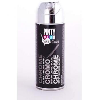 PINTYPLUS ART & CRAFT 222 Pintura Spray Efecto Cromo 520cc Plata C150, Único, 400 ml