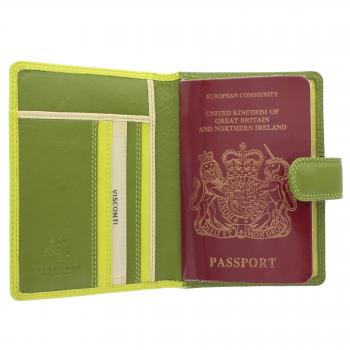Visconti Colección Rainbow SUMBA Porta Pasaporte de Cuero RB75 Lima Multi