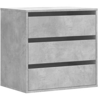 Cajonera de esquina madera ingeniería gris hormigón 60x41x58 cm