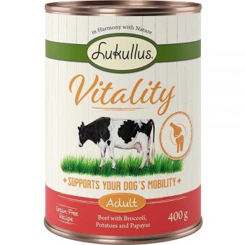 Lukullus Vitality Articulaciones Beef (Grain-Free) Wet Dog Food - 6 x 400 g