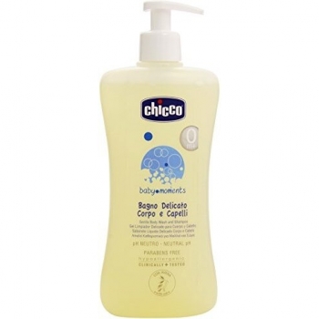 Gel Limpiador Suave para Cuerpo y Cabello Chicco Baby Moments, 500 ml - pH Neutro