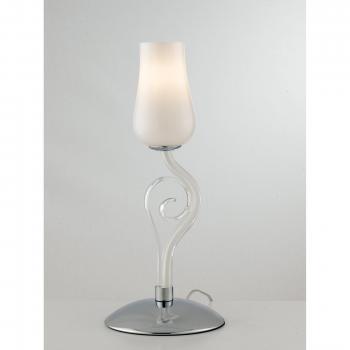 Lámpara de diseño Angel 1 bombilla Cristal blanco, color blanco, dimensiones 18x43cm