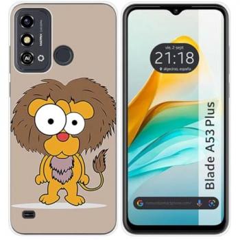 Funda de Silicona para ZTE Blade A53 Plus con Diseño de León y Dibujos