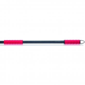 Maya 06053 -Palo Ergo Pro 1,40 M con Maneta Ergonómica, Sistema Antilesiones, Superficie Rugosa Antiresbalo, Doble Rosca Universal - Color Rojo