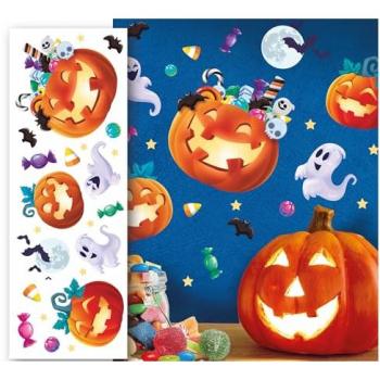 Decoración Adhesiva de Siluetas para Pared y Ventana 25x70 cm - Ideal para Halloween y Fiestas Multicolor