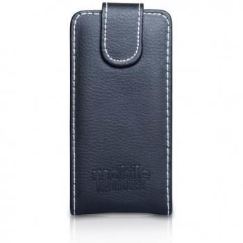 Fundas Sony Xperia Sola Carcasas Negro Cuero Caso Con Protector de Pantalla