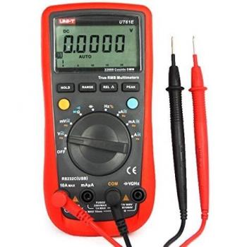 UNI-T UT61E 22000 Condes Multímetro Digital de Precisión Multiprobador AC/DC Voltaje, Corriente, Resistencia, Capacitancia Tester con RS232C Cable