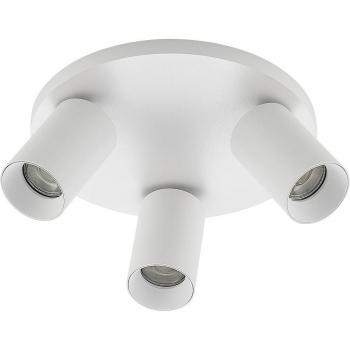 Foco de techo redondo Arcchio Brinja, 3 luces, aluminio blanco