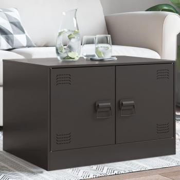 Mesa de centro en acero negro 67x50x44 cm