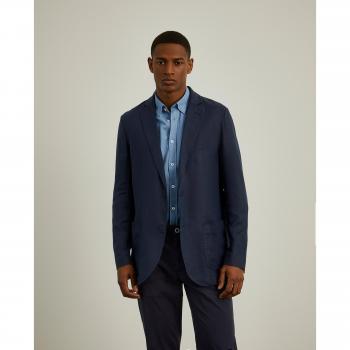Americana Lion of Porches slim fit de lino para hombre en color marino
