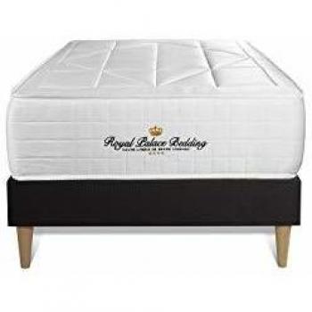 Cama Windsor con Colchón de Muelles Ensacados y Viscoelástica - Altura: 26 cm - Color: Negro - Tamaño: 90 x 200 cm