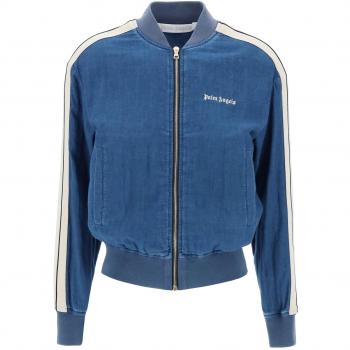 Palm Angels Chambray Track Sweatshirt - M Blue