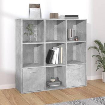 Estantería de aglomerado gris hormigón 98x30x98 cm