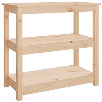 Mesa consola de madera maciza de pino 80x40x74 cm color marrón