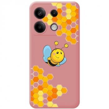 Funda Silicona Líquida Rosa con Diseño de Abeja para Xiaomi Poco X6 5G