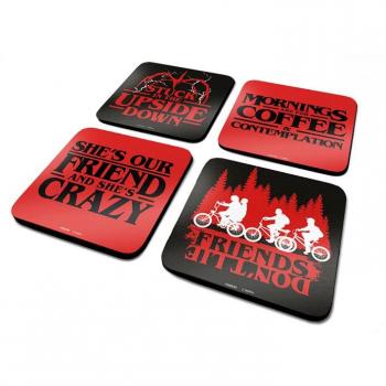 Stranger Things - Set de 4 Posavasos con Frases