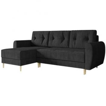 Sofá rinconero Memphis 139 con función de descanso y caja de ropa de cama, 234 x 139 x 95 cm